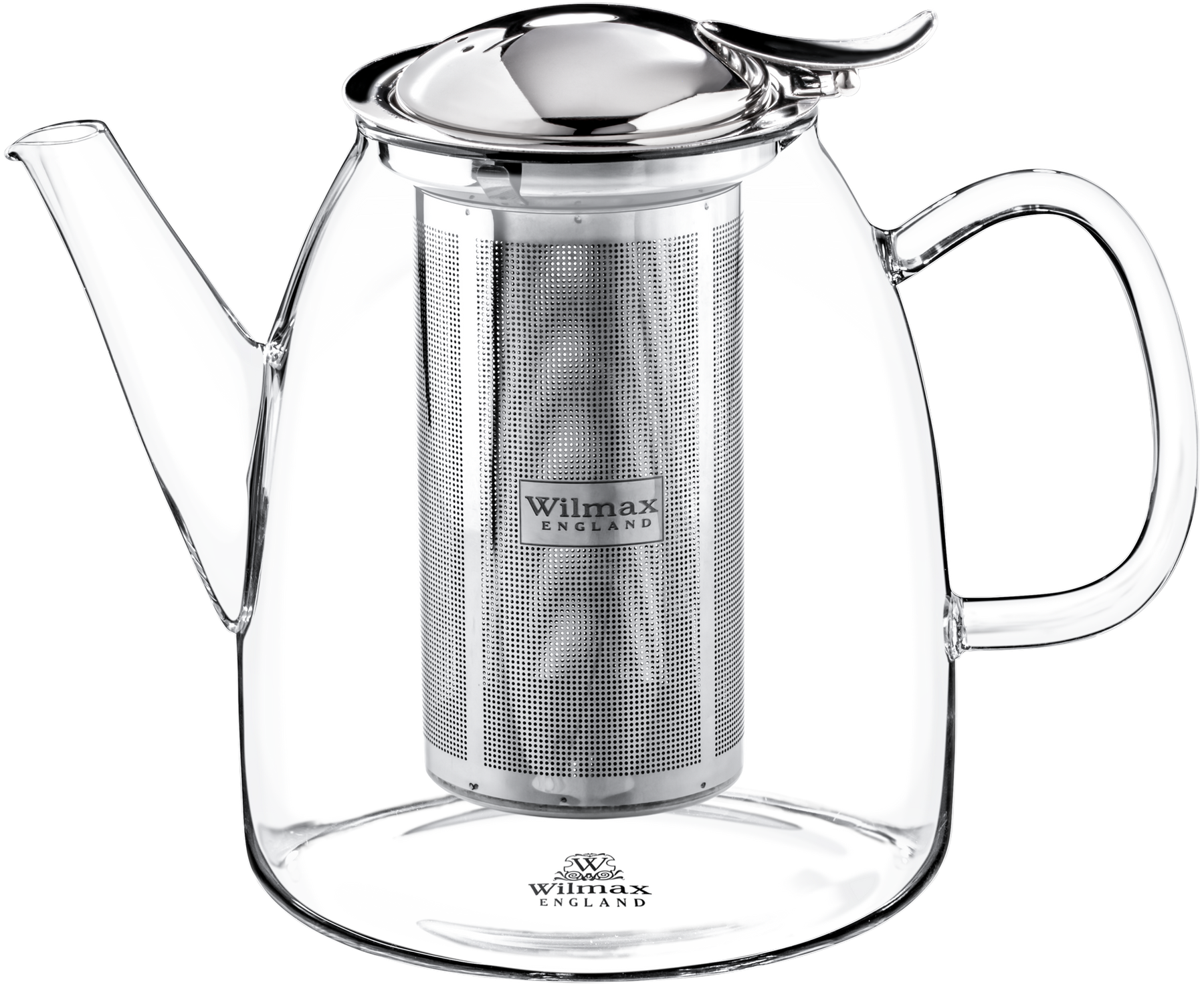 Wilmax Teekanne 600 ml Borosilikatglas Edelstahlfilter