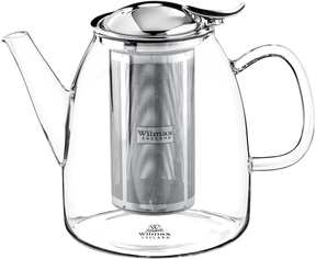 Wilmax Teekanne 600 ml Borosilikatglas Edelstahlfilter