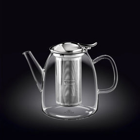 Wilmax Teekanne 950 ml Borosilikatglas Edelstahlfilter
