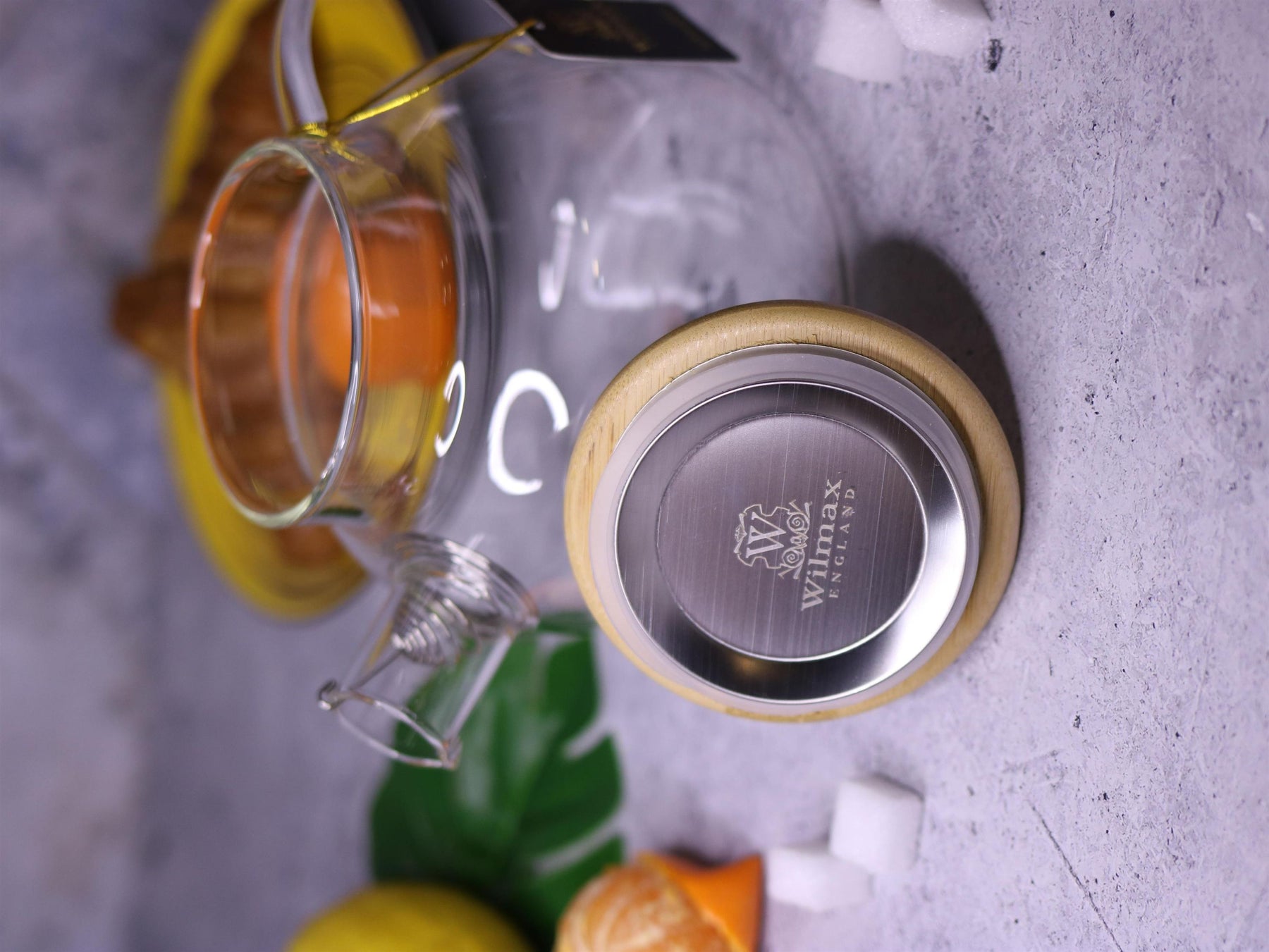 Wilmax Teekanne 950 ml aus hitzebeständigem Thermo-Glas