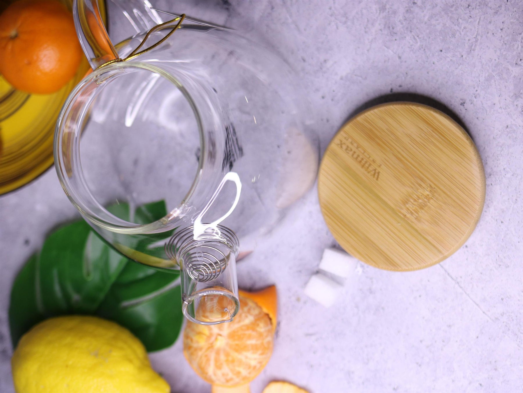 Wilmax Teekanne 950 ml aus hitzebeständigem Thermo-Glas