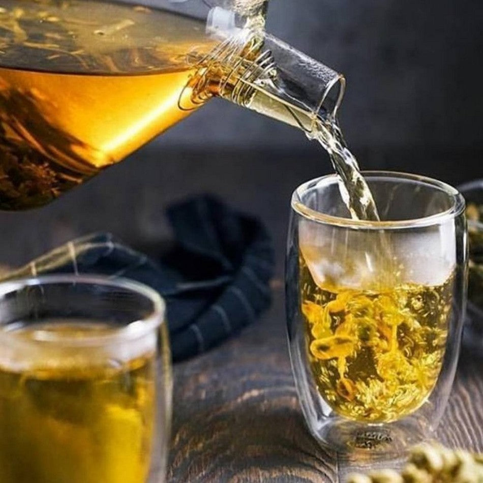 Wilmax Teekanne 950 ml aus hitzebeständigem Thermo-Glas