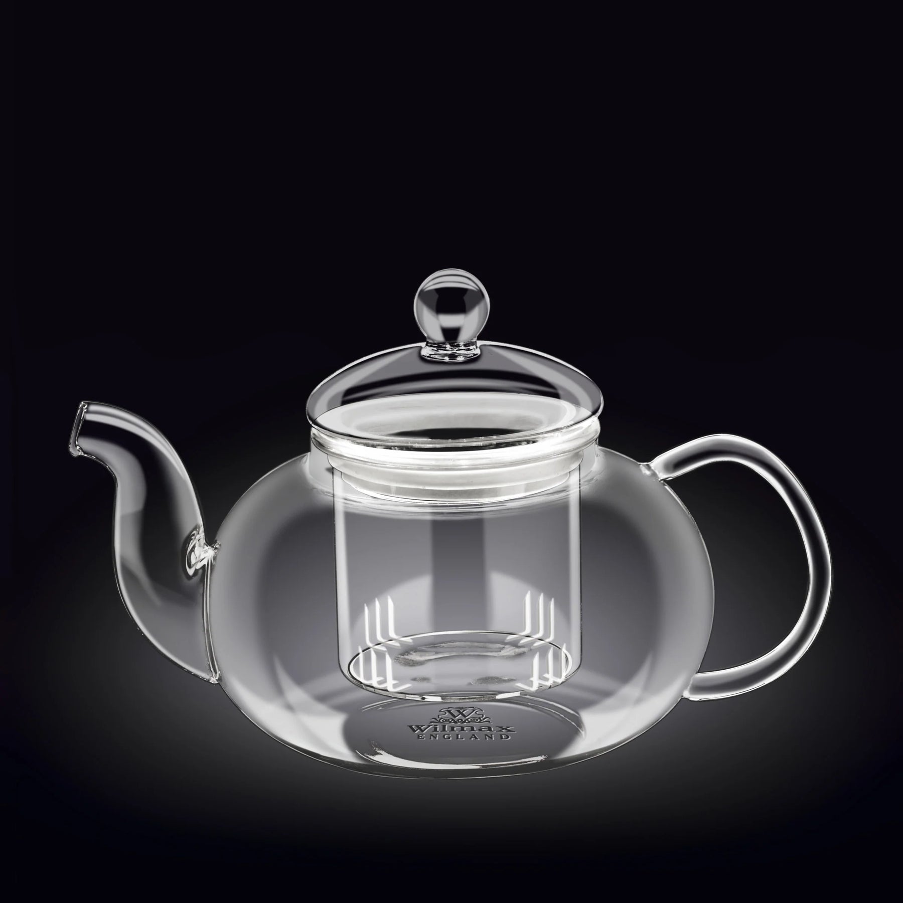 Wilmax Teekanne 1550 ml Glas mit Glasdeckel Transparent WL-888814/A