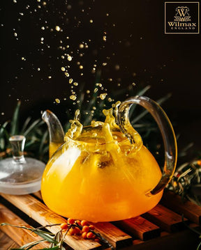 Wilmax Teekanne 800 ml hitzebeständiges Borosilikatglas