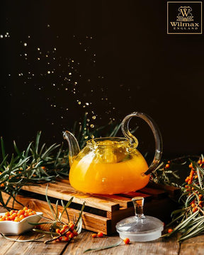 Wilmax Teekanne 800 ml hitzebeständiges Borosilikatglas