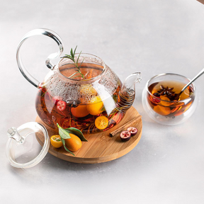 Wilmax Teekanne 800 ml hitzebeständiges Borosilikatglas