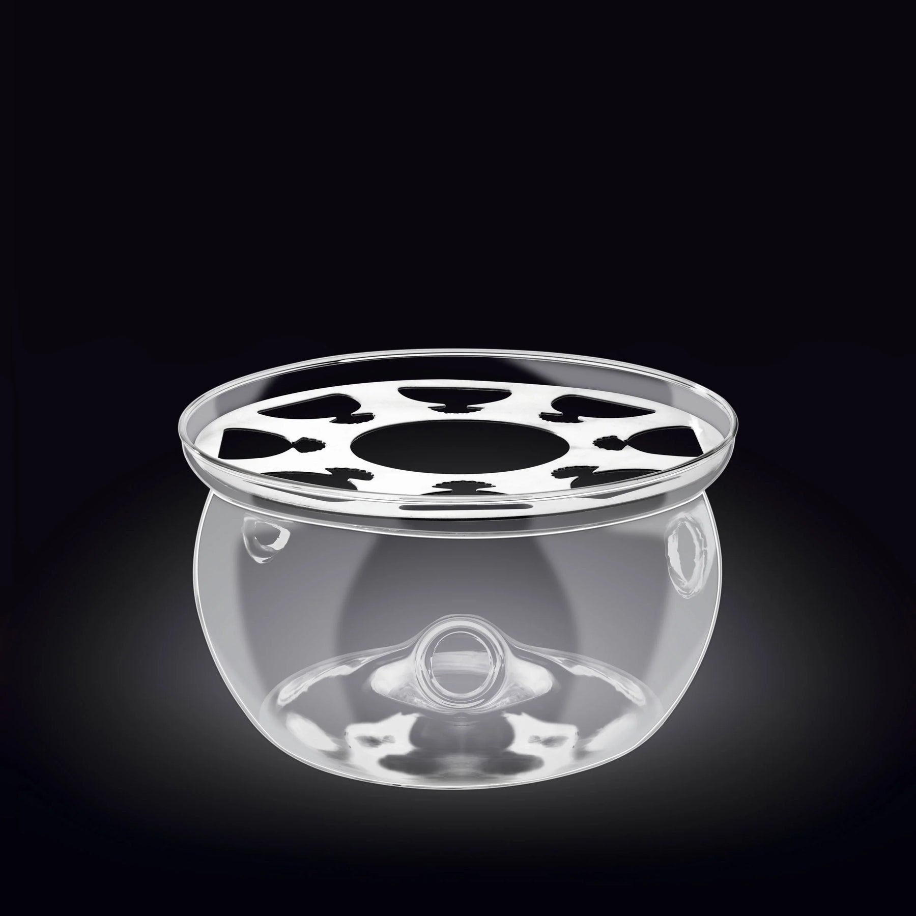 Wilmax Stövchen aus Glas für Teekannen Transparent WL-888903/A