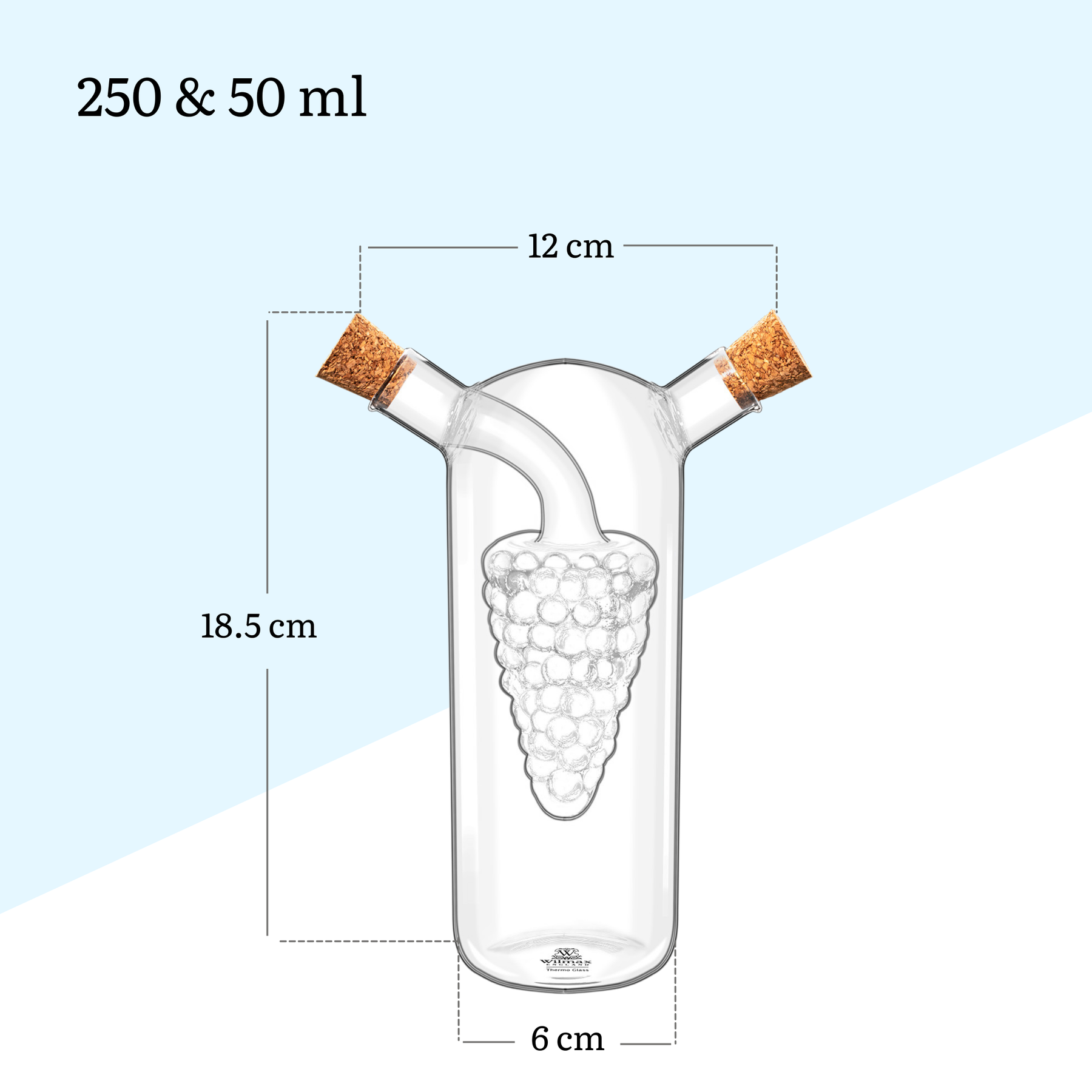 Wilmax Öl-/Essigflasche 250/50 ml Glas