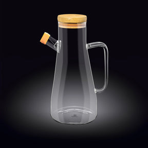 Wilmax Ölflasche 900 ml Glas mit Ausgießer und Filter WL-888958/A