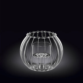 Wilmax Teelichthalter aus Thermoglas 12 x 10 cm