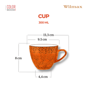 Wilmax Tasse 300 ml Orange Porzellan