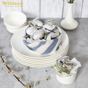 Wilmax Speiseteller 23 cm aus Porzellan, Weiß
