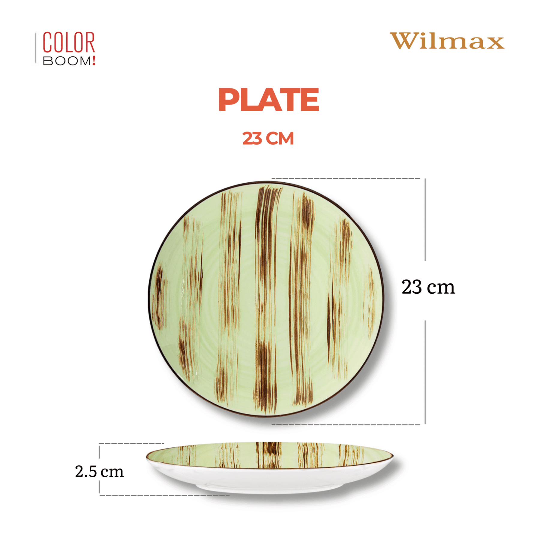 Wilmax Teller 23 cm Pistazie Porzellan 3er Set WL-668113/A3