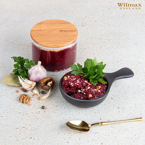 Wilmax Vorratsglas 2000 ml mit Bambusdeckel Transparent WL-888510/A