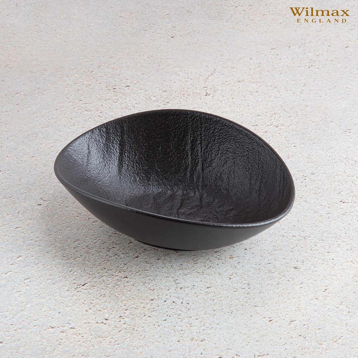 Wilmax Ovale Servierschale SlateStone Schwarz 30 x 19.5 x 7 cm Porzellan WL-661121/A