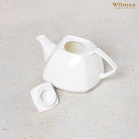 Wilmax Teekanne 1050 ml mit Filter Weiß Porzellan WL-994041/A