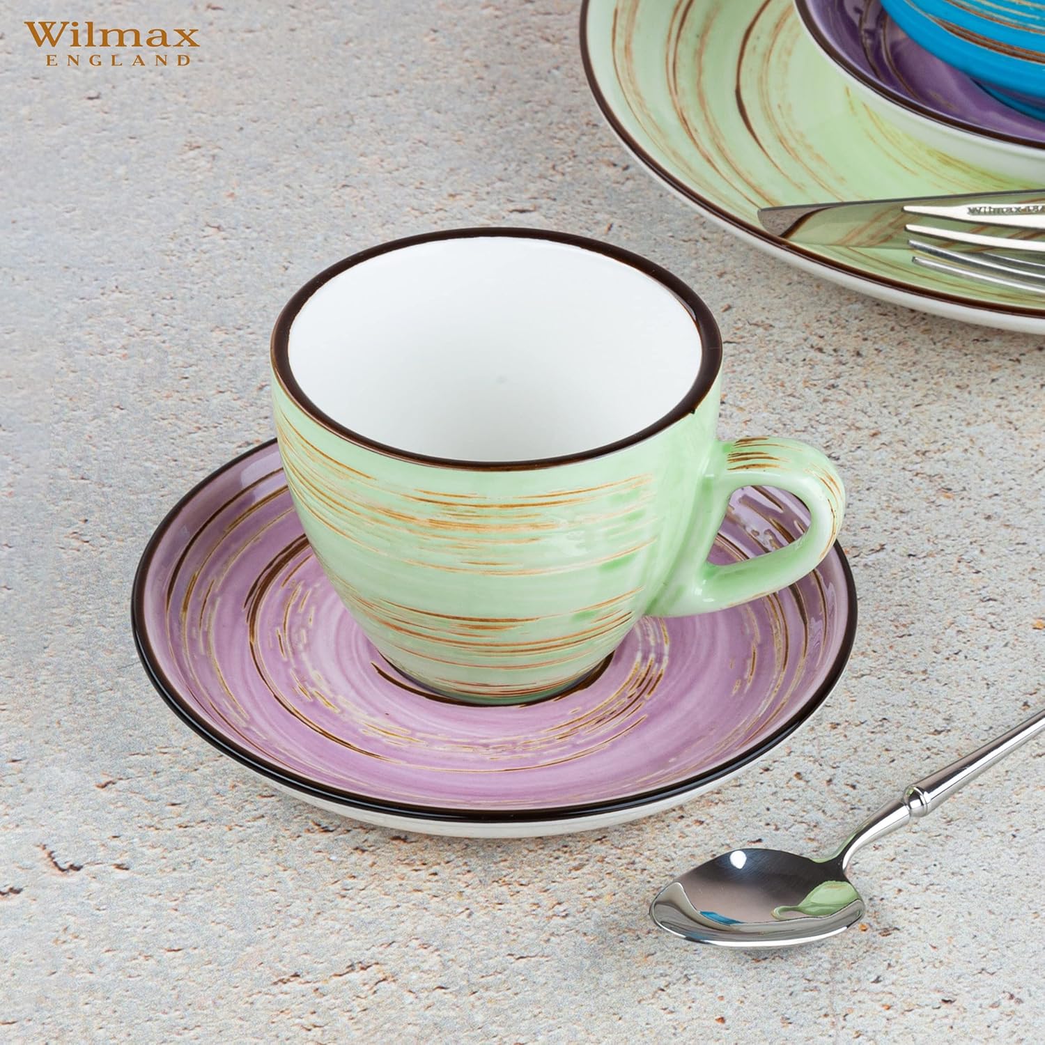 Wilmax Untertasse 14 cm Pistazie Porzellan WL-669135/B