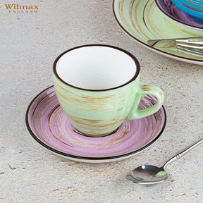 Wilmax Untertasse 14 cm Pistazie Porzellan WL-669135/B