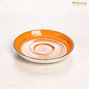 Wilmax Untertasse 15 cm Orange Porzellan