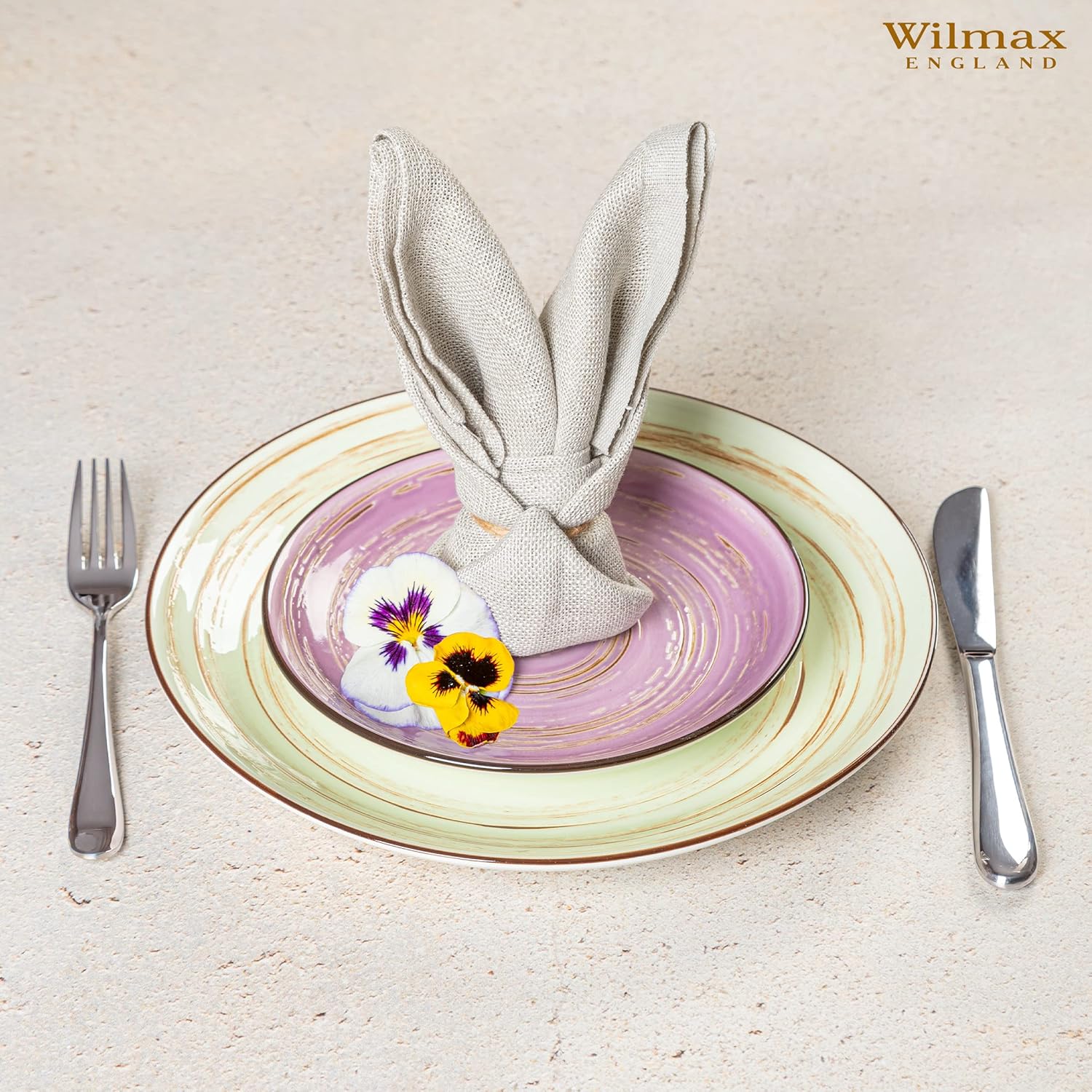 Wilmax Teller 20 cm Pistazie Porzellan 6er Set WL-669112/A6