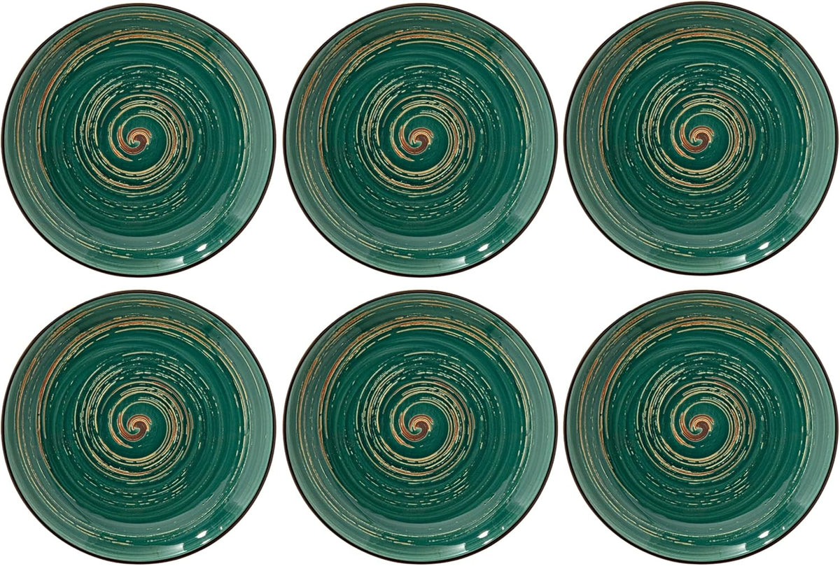 Wilmax Teller 20,5 cm Grün Porzellan 6er Set WL-669512/A6
