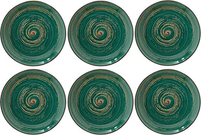 Wilmax Teller 20,5 cm Grün Porzellan 6er Set WL-669512/A6