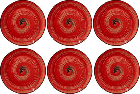 Wilmax Teller 20 cm Rot Porzellan 6er Set WL-669212/A6