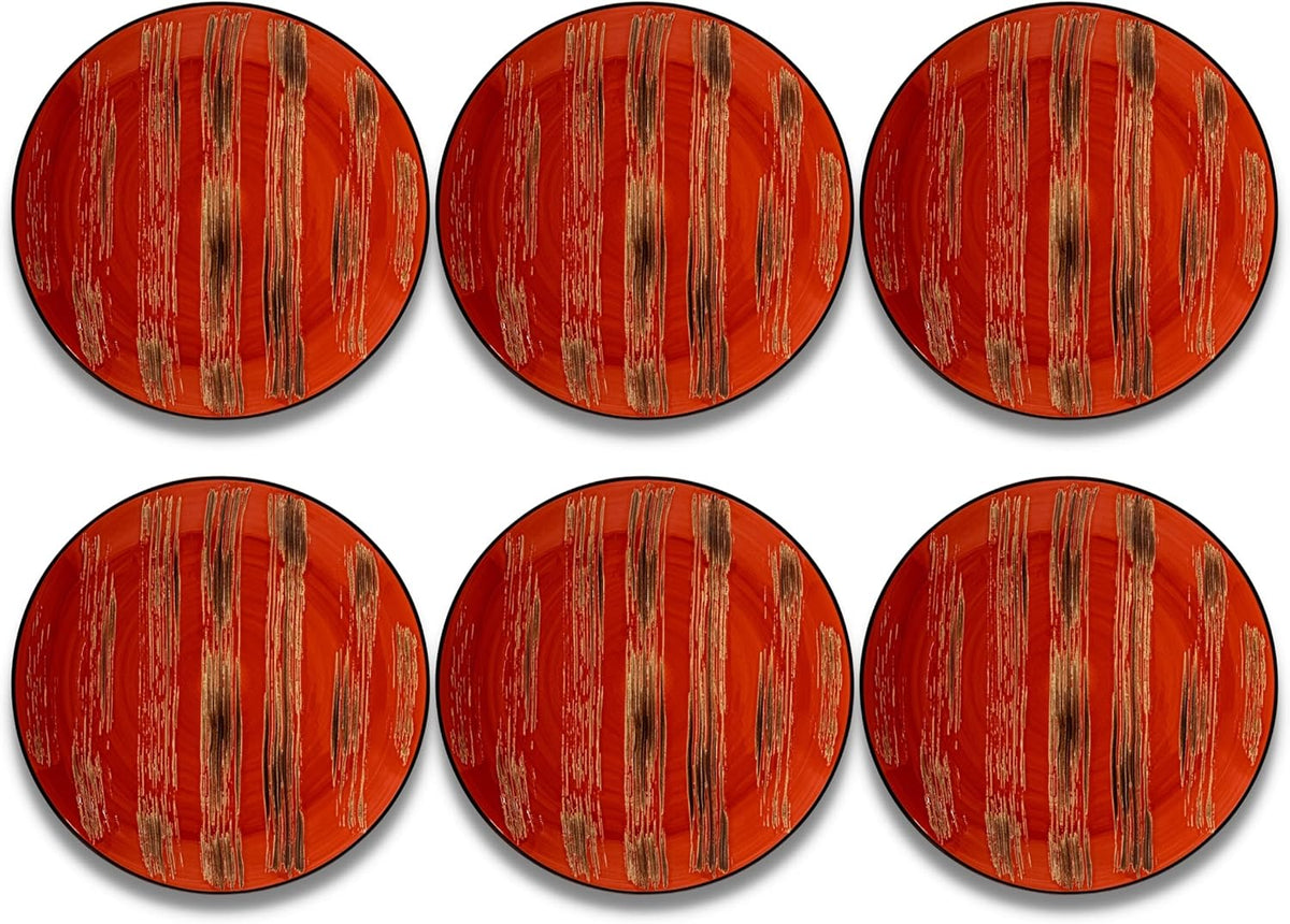 Wilmax Teller 18 cm Rot Porzellan 6er Set WL-668211/A6