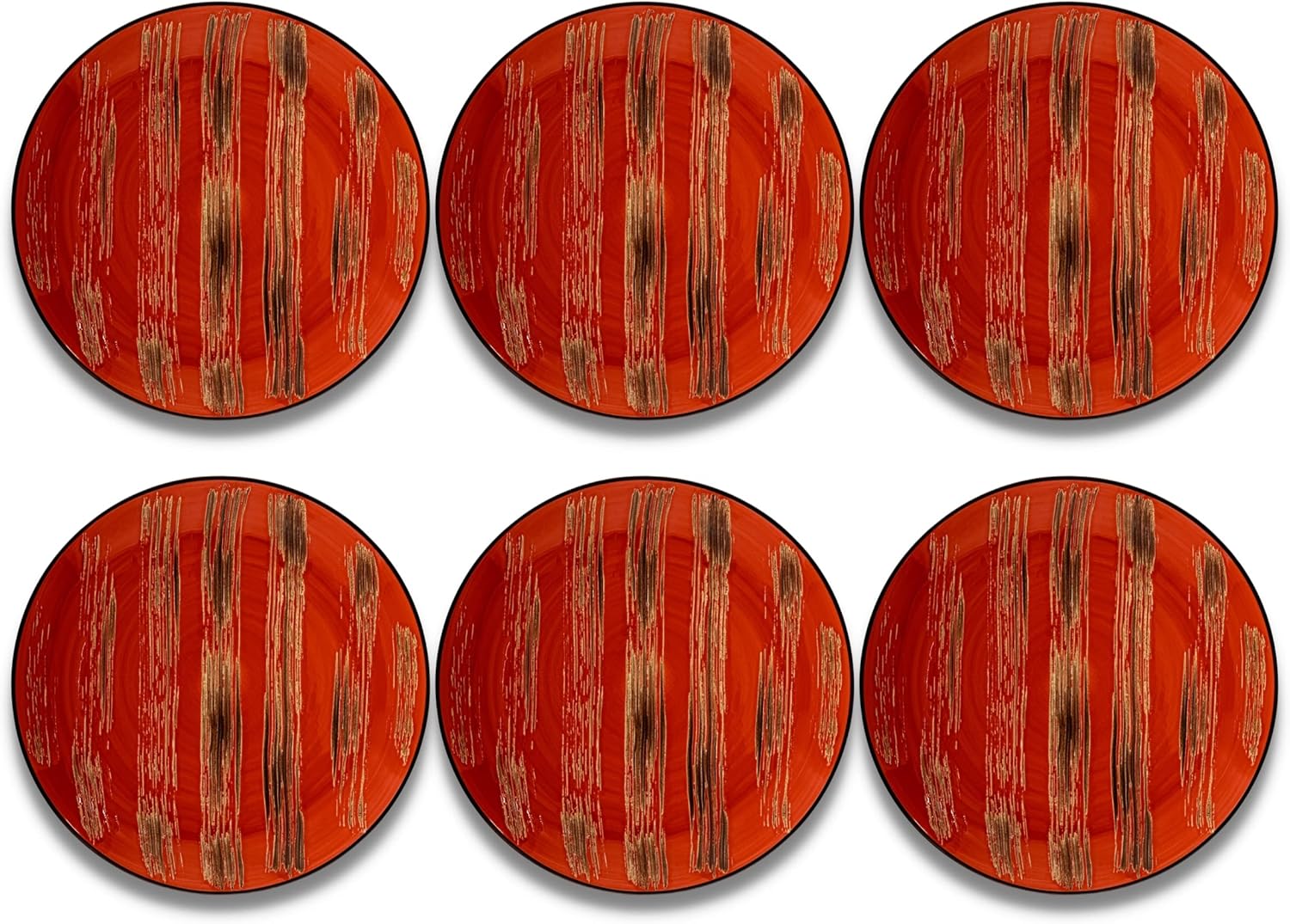 Wilmax Teller 18 cm Rot Porzellan 6er Set WL-668211/A6