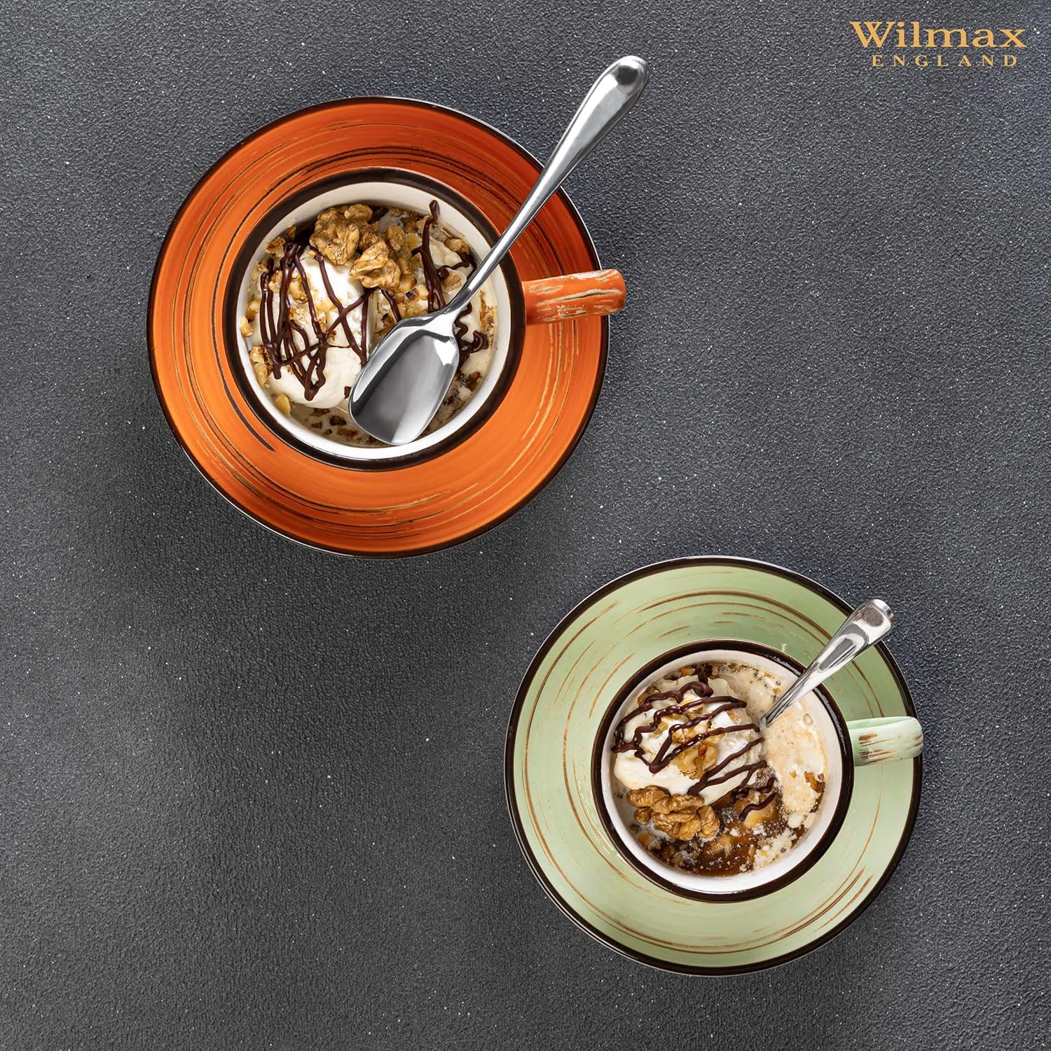 Wilmax Untertasse 15 cm Pistazie Porzellan