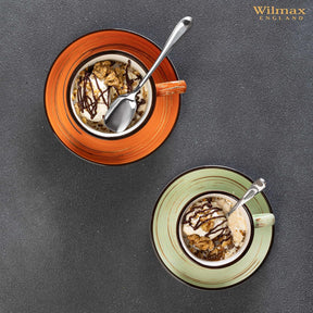Wilmax Untertasse 15 cm Pistazie Porzellan