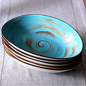 Wilmax Schale oval 25 cm Blau Porzellan WL-669640/A