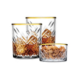 Pasabahce Timeless Whisky 3er Set mit Goldrand