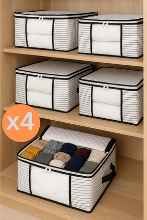 Formeya 4-teiliger Mehrzweck-Schrank-Organizer mit n Fenstern, Socken, Socken,  34 x 22 x 22 cm