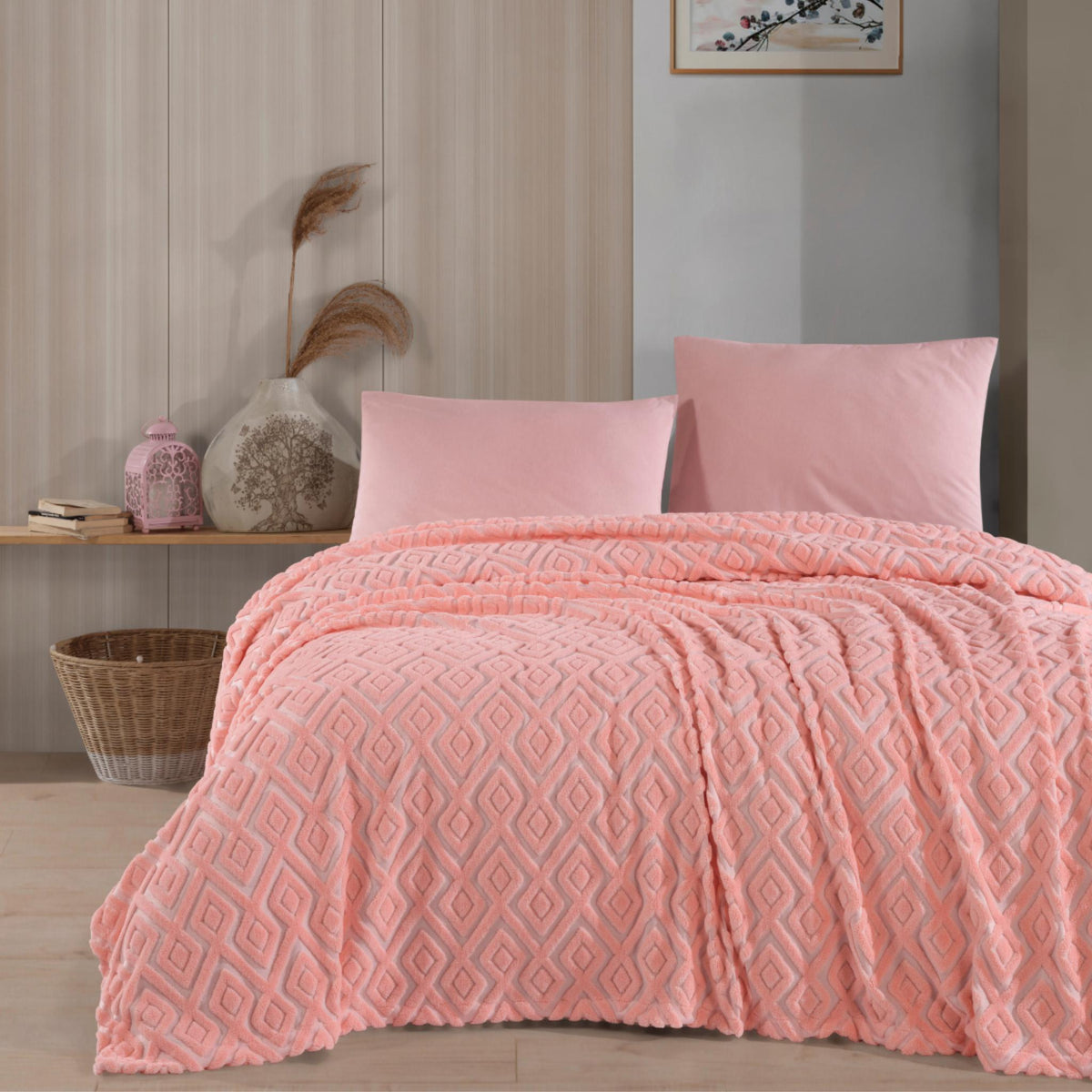Wellsoft Tagesdecke 230x240 cm - Vielseitig einsetzbare Überwurfdecke für Doppelbett