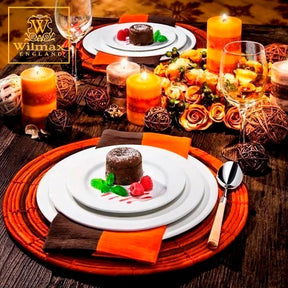 Wilmax Dessertteller 20 cm aus Porzellan, Weiß WL-991013/A