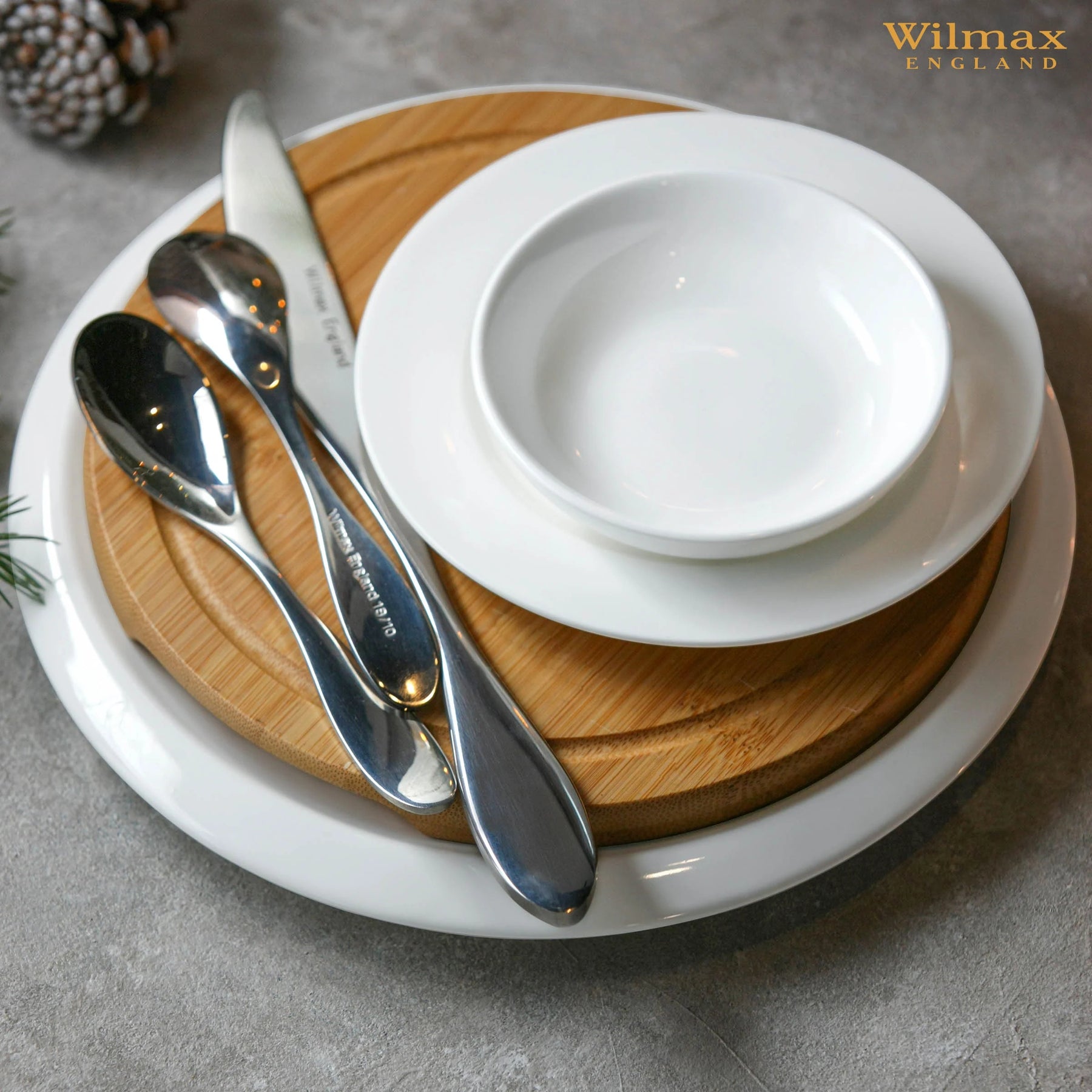 Wilmax Brotteller 15 cm aus Porzellan, Weiß WL-991176/A