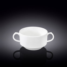 Wilmax Suppentasse 350 ml aus Porzellan, Weiß WL-991230/A