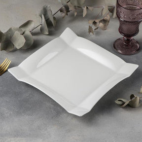 Wilmax Speiseteller 25 x 25 cm aus Porzellan, Weiß WL-991232/A