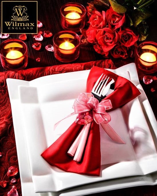 Wilmax Dessertteller 20 x 20 cm aus Porzellan, Weiß WL-991231/A