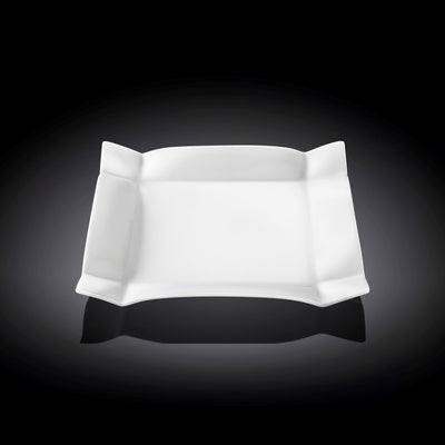 Wilmax Speiseteller 25 x 25 cm aus Porzellan, Weiß WL-991232/A