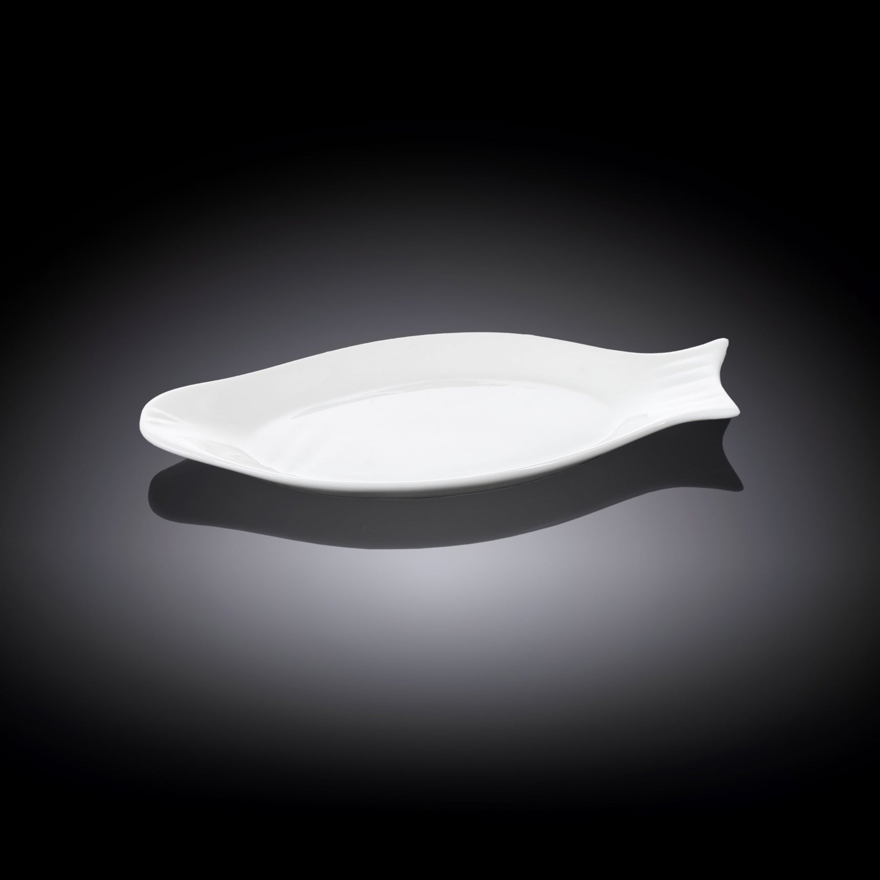 Wilmax Fischplatte 22 cm aus Porzellan Weiß WL-992006/A