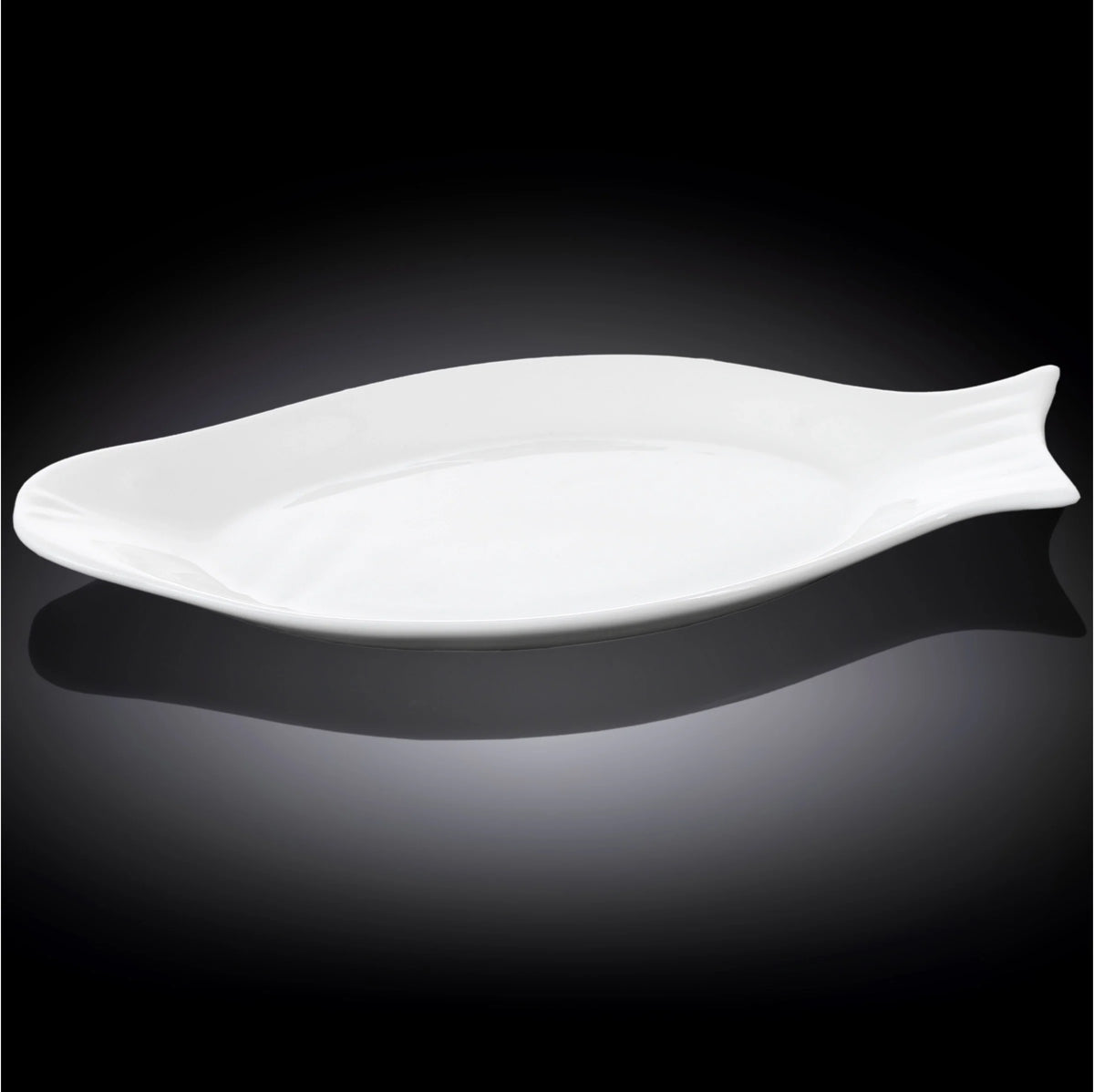 Wilmax Fischplatte 46 cm aus Porzellan Weiß WL-992009/A