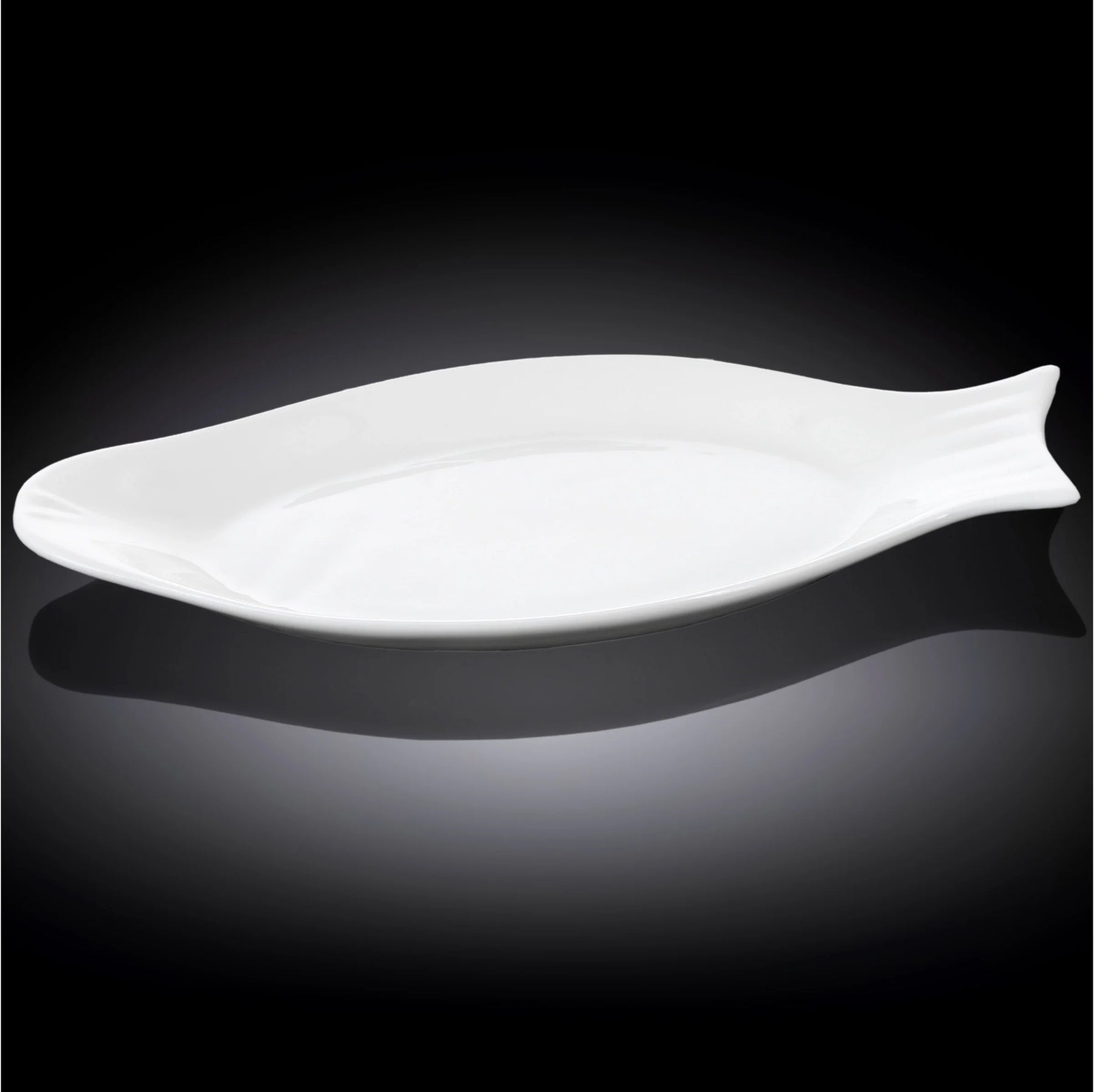 Wilmax Fischplatte 46 cm aus Porzellan Weiß WL-992009/A