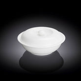 Wilmax Schale mit Deckel 1700 ml 26 cm aus Porzellan, Weiß WL-992442/A