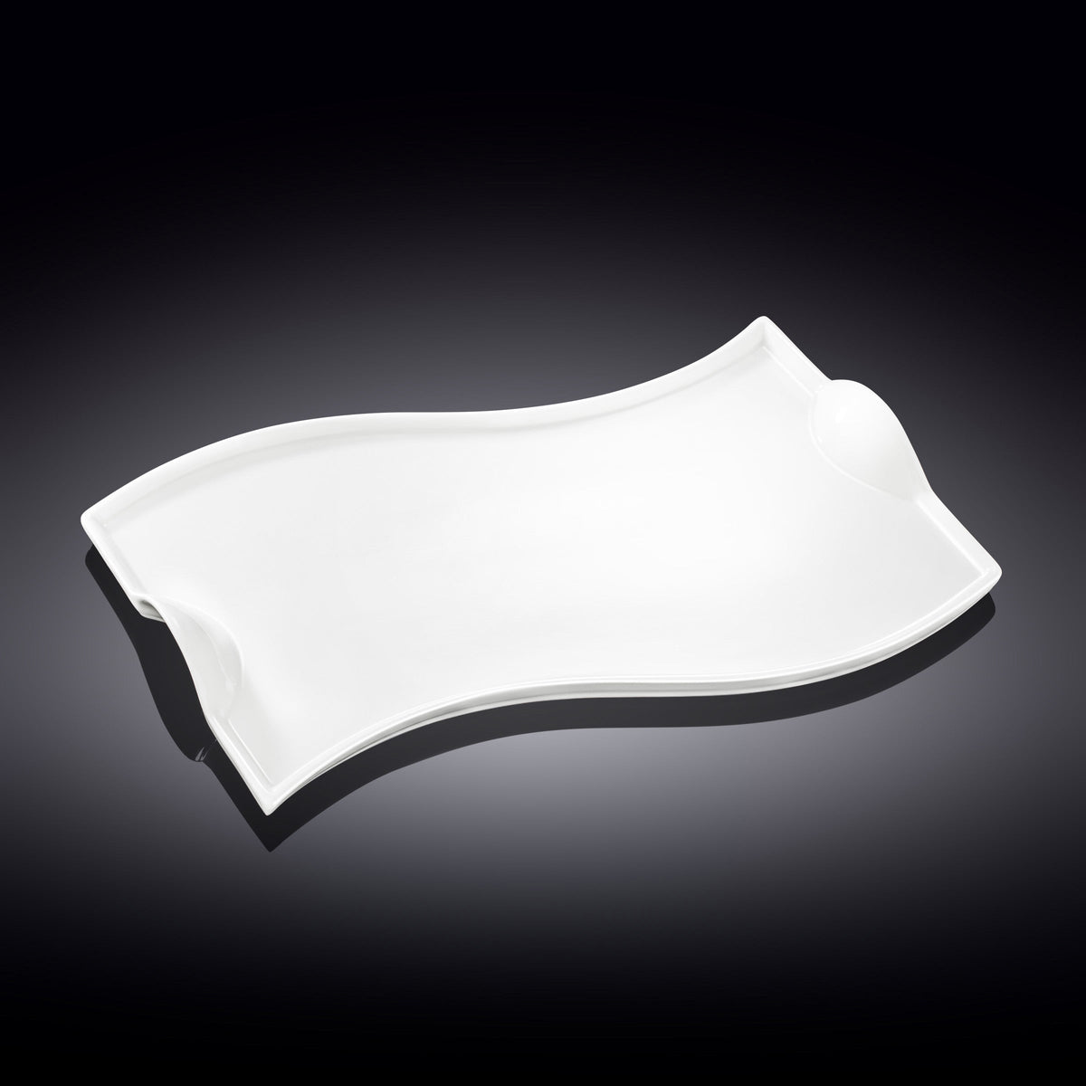 Wilmax Servierplatte 36 cm aus Porzellan, Weiß WL-992578/A