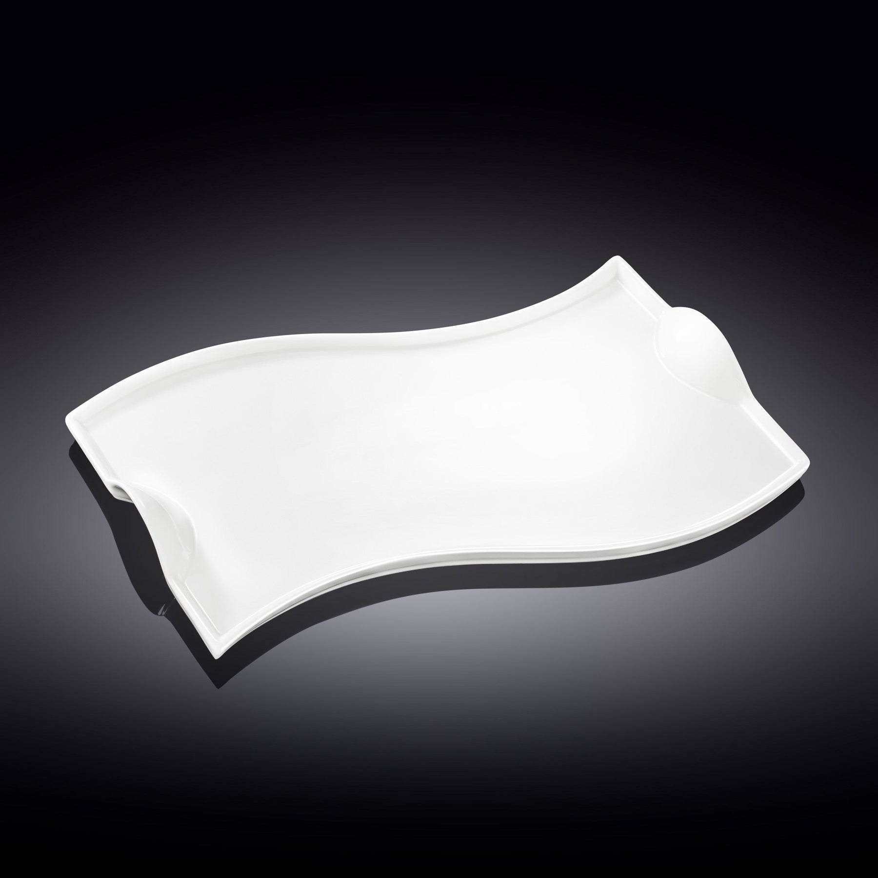 Wilmax Servierplatte 36 cm aus Porzellan, Weiß WL-992578/A