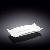 Wilmax Servierplatte 25 x 12 cm aus Porzellan, Weiß WL-992582/A