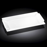 Wilmax Servierplatte 40 x 20 cm aus Porzellan, Weiß WL-992648/A