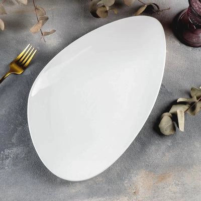 Wilmax Servierplatte 29 cm aus Porzellan, Weiß WL-992796/A